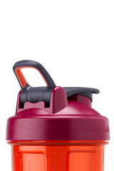 Red shaker lid with adjustable carry loop and StayOpen™ flip-cap for easy access. filter:all